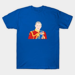 King CharlesIII Illustrative Portrait T-Shirt